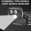 Outdoor LED Headlight 7 Modes 180 Degrees Adjustable IPX4 Waterproof Power Indicator Super Bright Fishing Riding Running Camping Headband Light
