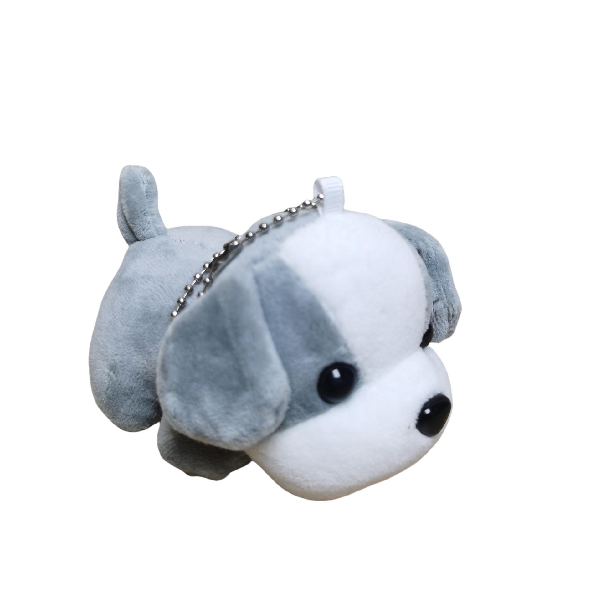 

Милая плюшевая игрушка мопс, собака, маленькая кукла, брелок, аксессуары для школьного рюкзака, одежда, кукла 10cm серый