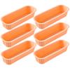 6Pcs Silicone Household Rectangular Mold Cheese Toast Mould Easter Bread DIY Kitchen Supplies Cake Bakeware Pan Baking Tools