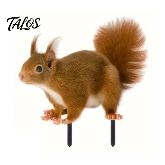 Outdoor Garden Stakes for Lawn Realistic Squirrel Stake, 2D Flat Acrylic Yard Art Weatherproof Decorative Cute Ornament Patio Pathway Decoration
