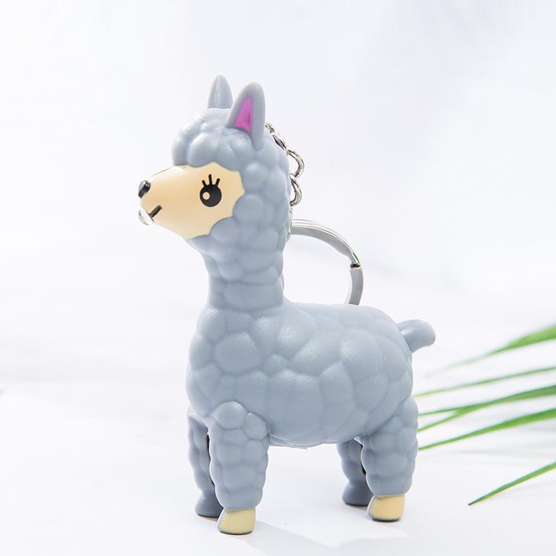Cartoon Alpaca LED Keychain With Sound Pendant Flashlight Kid Gift Keyring Bag Cartoon Alpaca LED Keychain With Sound Pendant Flashlight Kid Gift Keyring Bag