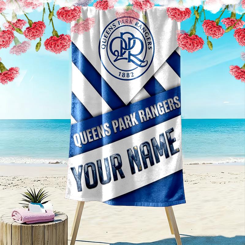 Name Custom Queens Park Rangers Print Beach Towel, Large Soft Quick Dry Towel for Beach Camping Swimming