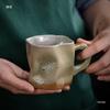 Retro Handmade Kiln-Fired Coarse Pottery Coffee Mug - Odd-Shaped Japanese Ceramic Cup