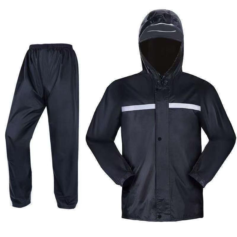 Motorcycle Raincoat & Pants Set - Adult Split Type, Full Body Rainproof Windbreaker In Oxford Cloth