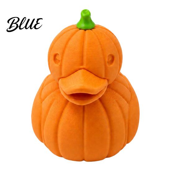 Artistic 3d Printed Ornaments Halloween Pumpkin Duck Figurine 3D Cute Fall Decorations Statue Autumn Thanksgiving Desktop Ornament Home Garden