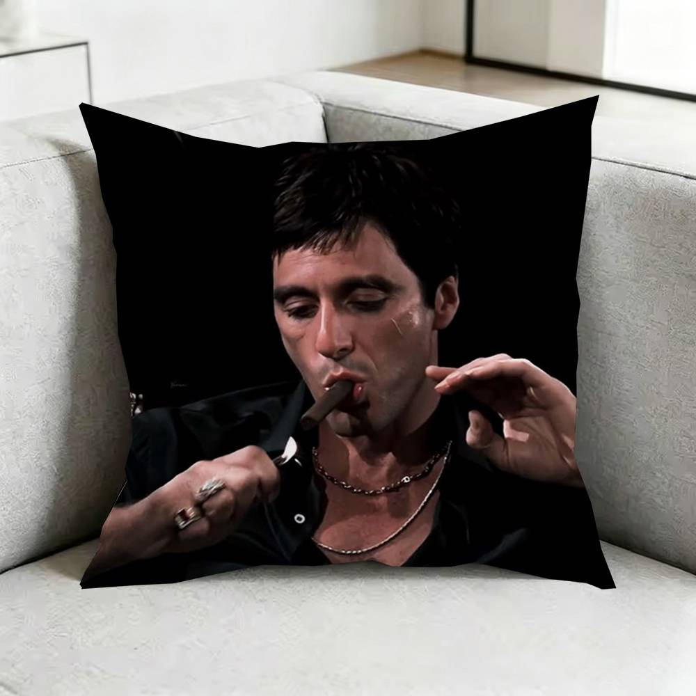The World Is Yours ScarfacesS Square DoubleSided Printed Pillow Case Bedroom Bedside Pillow Sofa Cushion Cover Gift