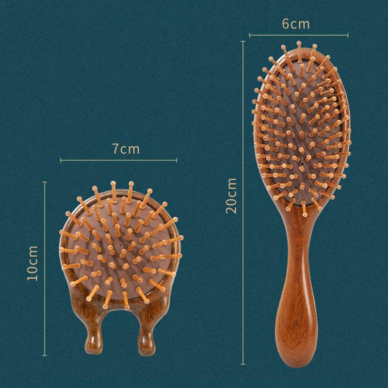 Natural Sandalwood Comb Scalp Massage Relax Airbag Brush Head Blood Circulation Smooth Hair Anti Static Wooden Massage