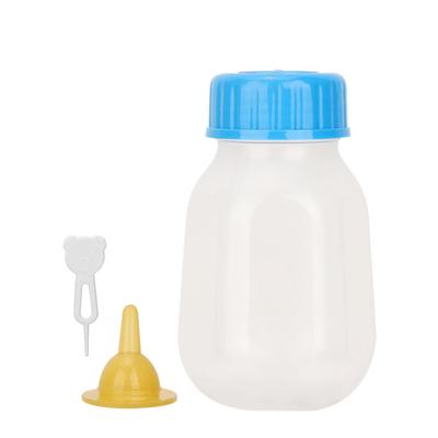 120ml Taşınabilir Silikon Şeffaf Dayanıklı Evcil Hayvan Köpek Kedi Besleme Şişesi