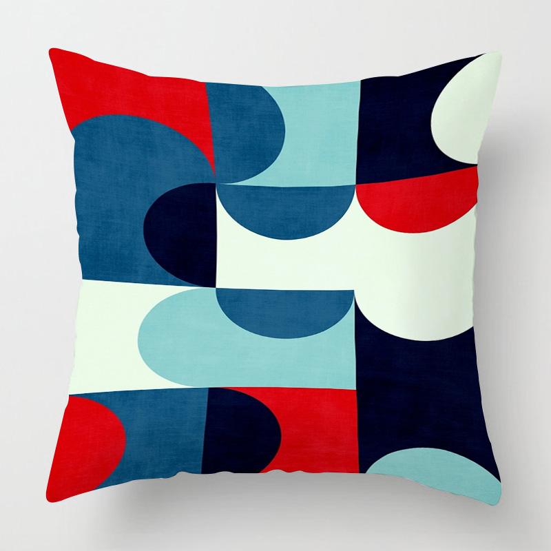 Scandinavian Abstract Style Pillow Cover 18X18/20X20 Inches - Geometric Print Cushion Cover Home Decor Gift Pillow Cover