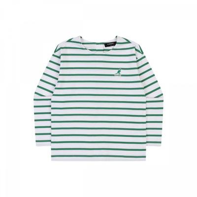 STripe Long Sleeve T shirT Green Sa 0003