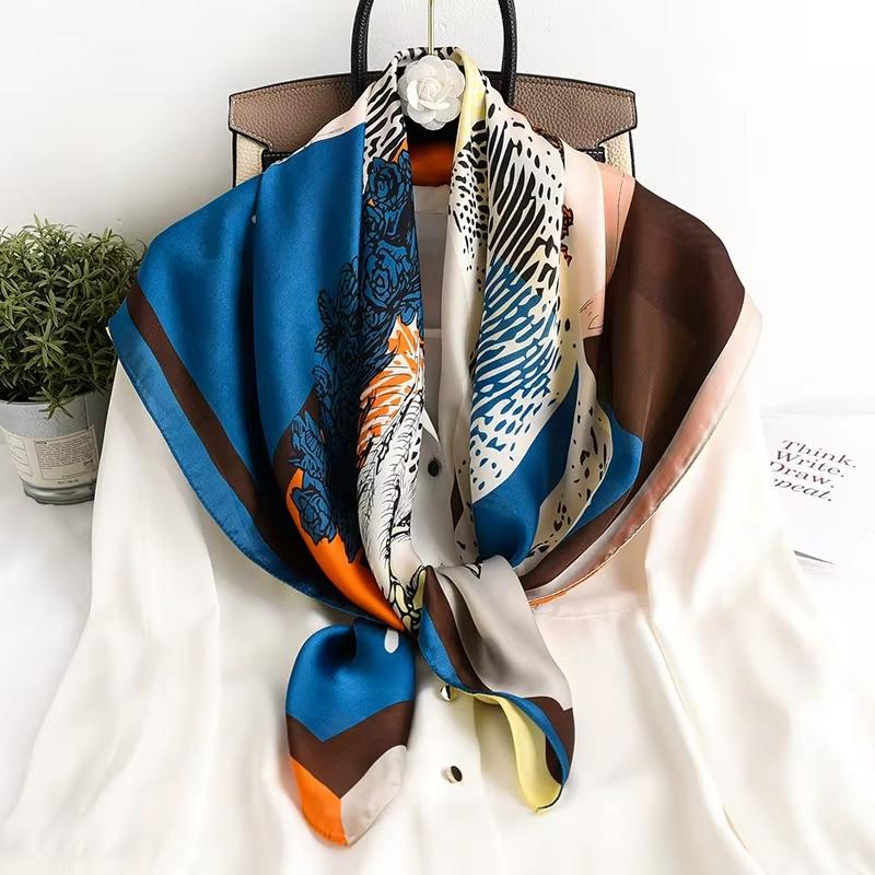 90Cm Secret Garden Printed Scarf Women S Fall Winter Thin Polyester Scarf Fashionable And Versatile Warm Shawl Headscarf Scarfs