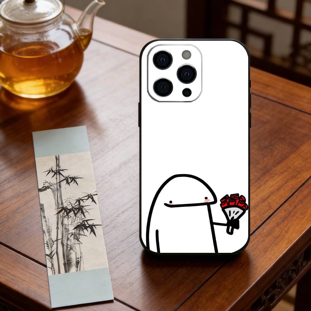Cute Flork Of Cows Phone Case For iPhone 17,16,15,14,13,12,11 Plus,Pro Max,XS,Soft Silicone Black Cover