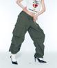 ASIF CALIE Parachute Cargo Pants Deep Khaki