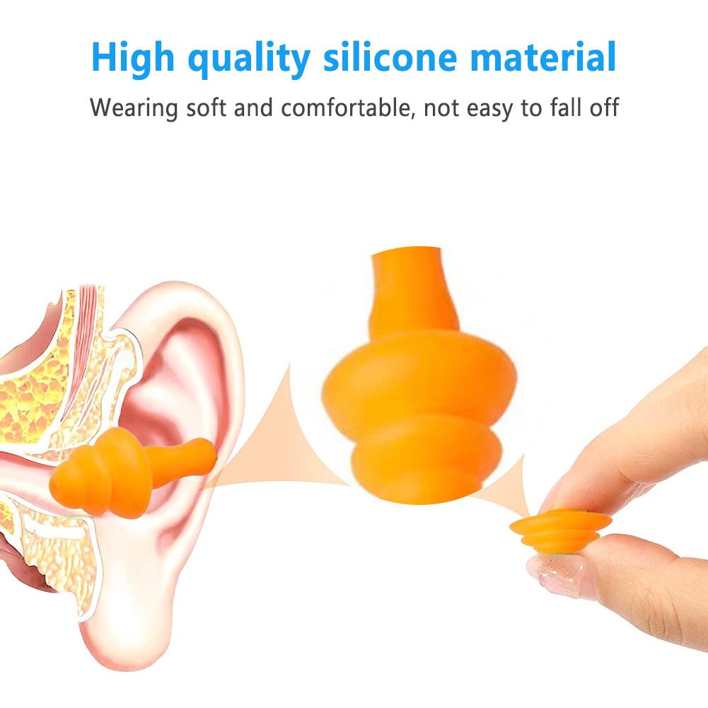 50 Pairs TPE Ear Plugs,Reusable Earplugs with String for Noise Reduction,Christmas Tree Shape Earplugs for Travel Study Sleep