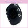 Black Water Drilled Star Cowboy Hat With Sewing Craft For Party Costumes And Gift Giving