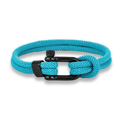 2026 Black Fashion Personality Horseshoe Buckle Hand Rope Men's Double Layer Milan Rope Outdoor Casual Bracelet