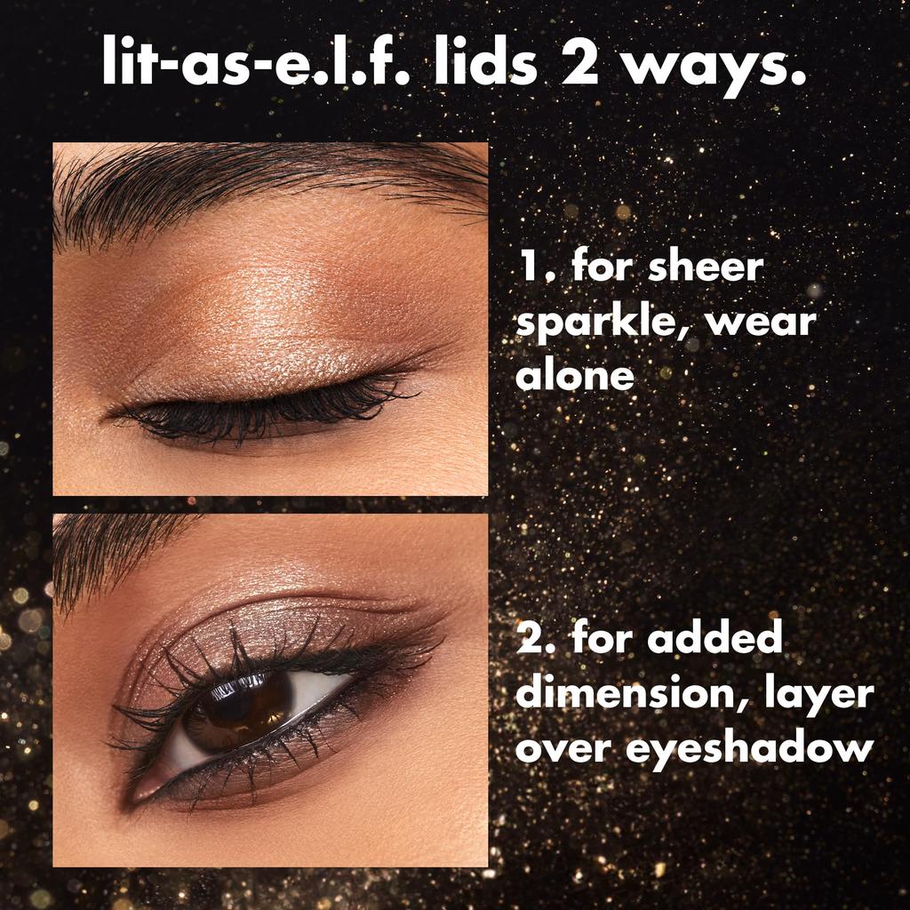 e.l.f. Powder Fine As Fleck Glitter Eyeshadow, Long-Lasting Sheer Eye Makeup With A Shimmer Finish, Soft, Smooth Formula, Vegan & Cruelty-Free, It's