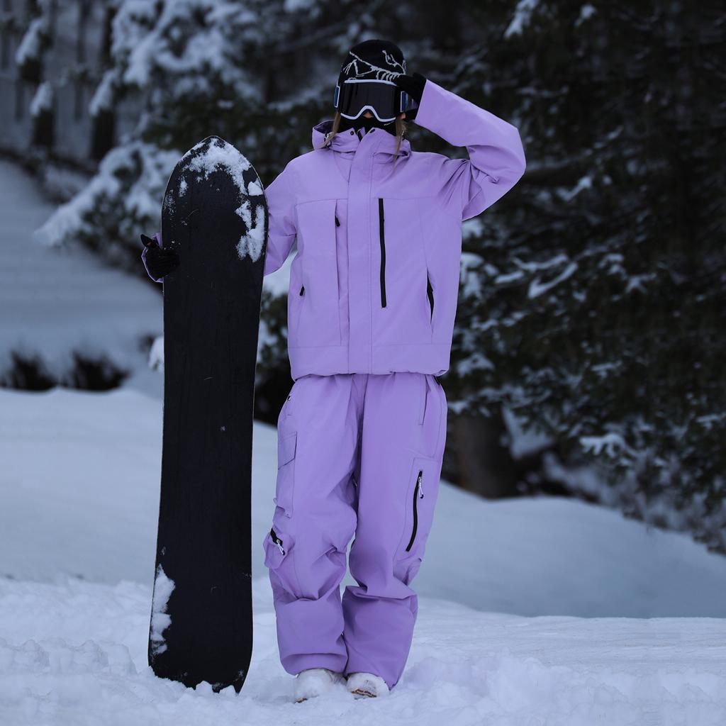 Skianzug für Herren und Damen Outdoor Winter Warm Snowboardanzug Wasserdicht Winddicht Skijacken und Hosen Set Unisex Atmungsaktiv Isoliert Schneeanzug