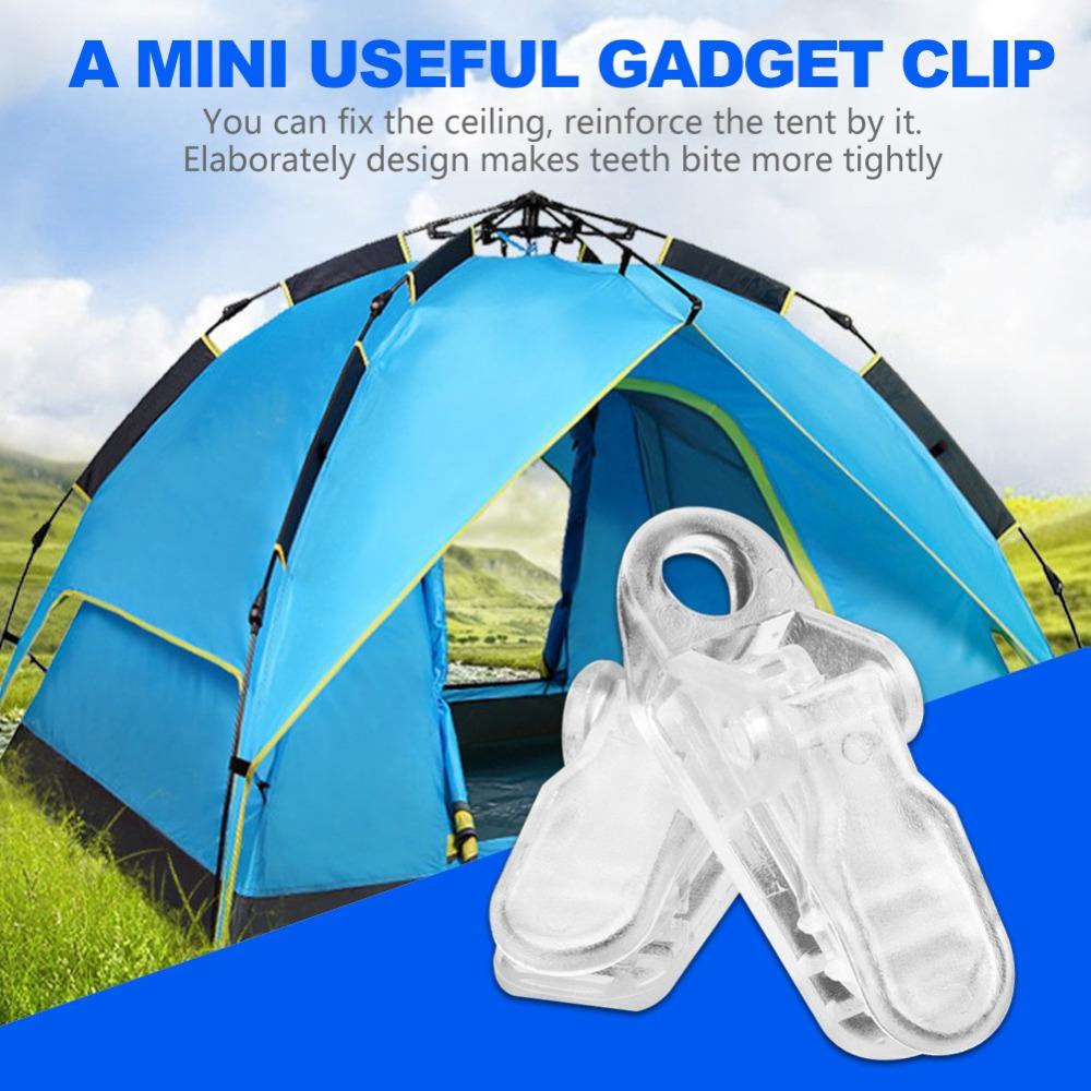 20 Pcs/Set Transparent Tent Clip Hook Plastic Tent Pull Point Durable Tarp Clips  Outdoor Camping