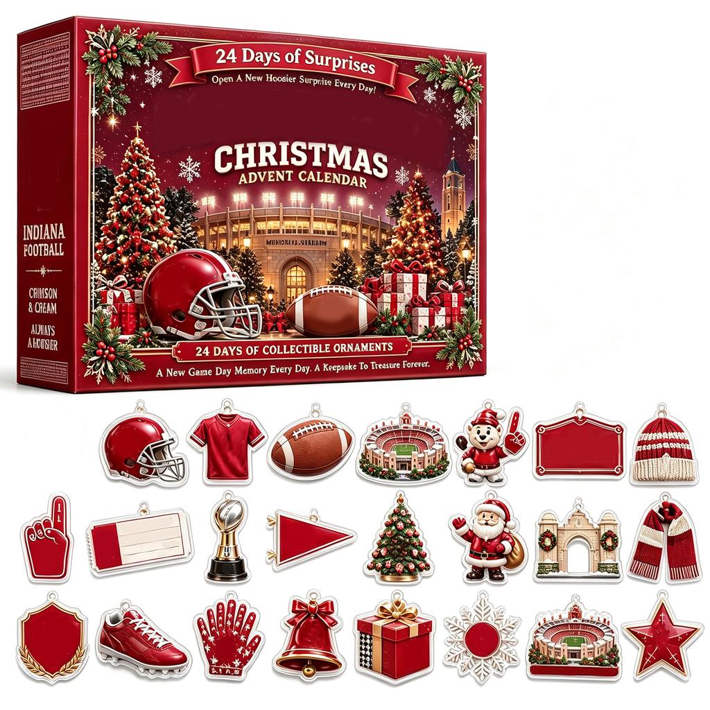2D Countdown Advent Calendar Set with Days for Christmas Holiday Gifts