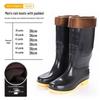 Men's Waterproof High Tube Rain Boots - Non-Slip Rubber Construction Boots