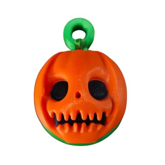 3D Printed Pumpkin Toy Rotating Halloween Fidget Toy, Stress Relief Ghost Face Reduction Spinner, for Keychain Pendant Themed Desk Toys