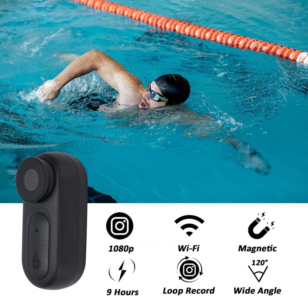 Wearable Camera 1080P Video Recording Camera IPX7 Water Proof WiFi Sports Recorder for Outdoor Cycling Hiking Travel Work