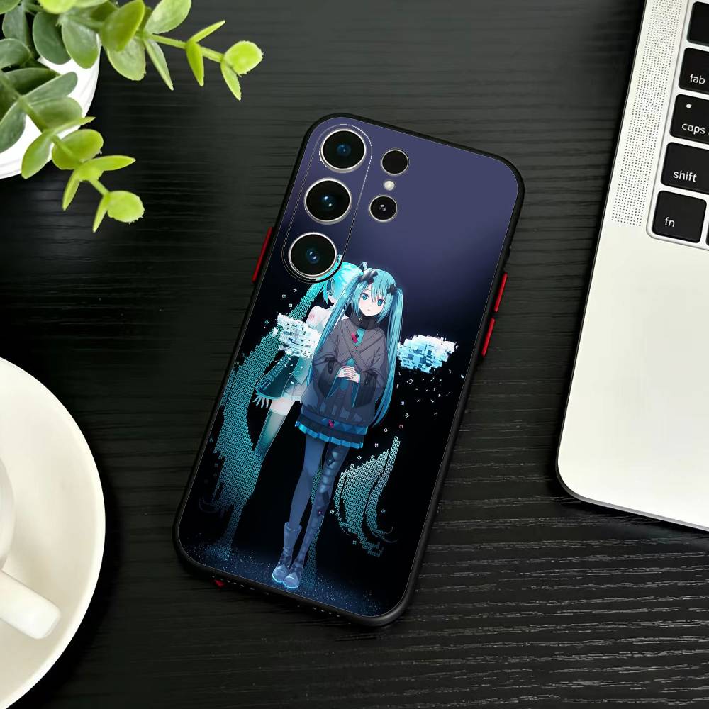 Retro Magazine Poster Hatsune Girl Y2k Phone Case For Samsung S26,S25,S24,S23,S22,S21,S20,Plus,Fe,Lite,Others Black Cover