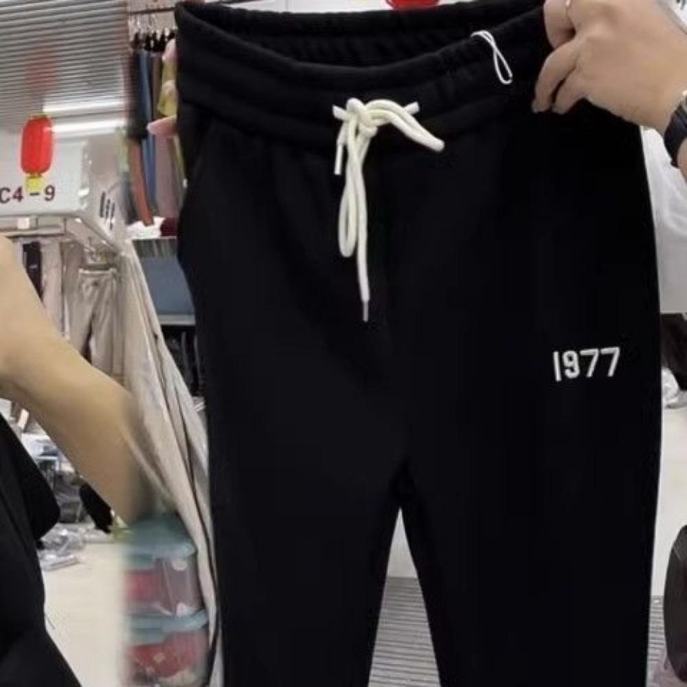 Móda Dámské Zimní Teplé Dlouhé Kalhoty Fleecové Silné Legíny Jednobarevné Nadměrné Velikosti Elastické Se Šněrováním Ležérní Tepláky Harémové Kalhoty Ležérní Kalhoty Nadměrné Velikosti