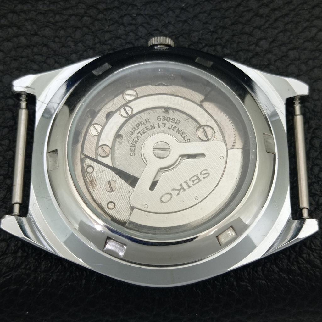 REFURBISHED SEIKO 5 AUTOMATIC 6309A JAPAN MENS VINTAGE SILVER WATCH a442884-1