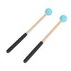 1 Pair Percussion Mallet Rubber and Maple Multifunctional Tongue Drum Mallet for Concert Blue
