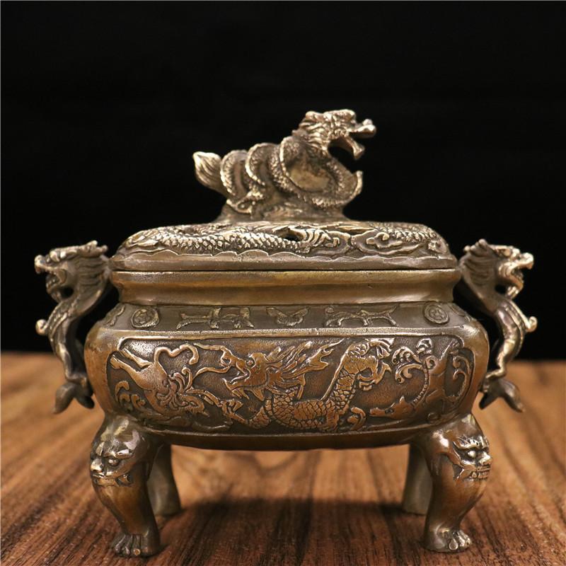 Pure copper , ancient nine-dragon , tools for