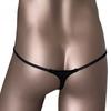 Penis Hole G-String Men Sexy Cock Ring Underwear Erotic Lingerie Low Rise T-Back Thongs Ice Silk Underpants Open Butt Panties