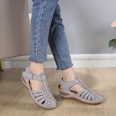 Damensandalen Sommer Mode Keile Gladiator Freizeitschuhe Übergröße Schuhe für Damen Plateau Bequeme Sneaker
