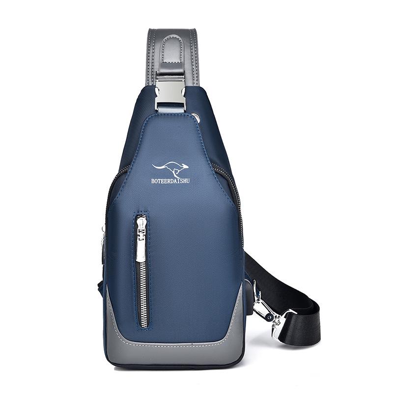 Męska wodoodporna torba crossbody z tkaniny Oxford - styl koreański, modna torba na jedno ramię