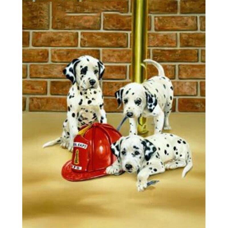 5D DIY Diamond Painting Cute Dog Diamond Embroidery Animal Scenery Cross Stitch Full Round Drill Home Decor Manual Gift