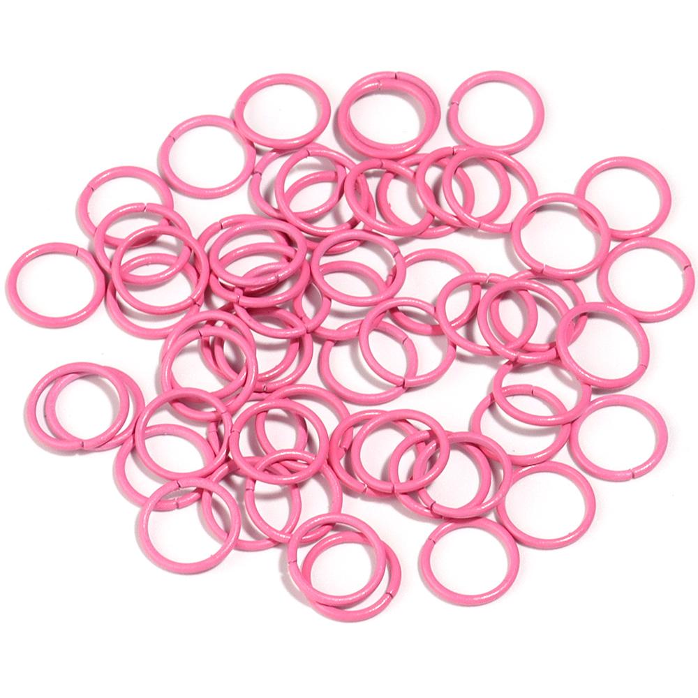 50Pcs Multicolor Charm Metal 8 10mm  Single Loops Jump Rings DIY Jewelry Findings Closed Ring For Keychain Bracelet Accessories