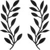 Wrought Iron Olive Branch Wall Decoration for Indoor/Outdoor Use