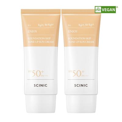 Enjoy Foundation Skip Tone Up Sonnencreme 50g 1+1 Spezialset