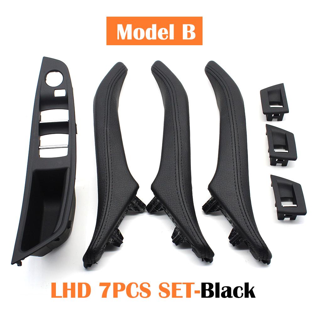 7PCS Left Hand Driver LHD Car Interior Left Right Leather Door Pull Handle Assembly Set For BMW 5 Series F10 F11 523i 525i 528i