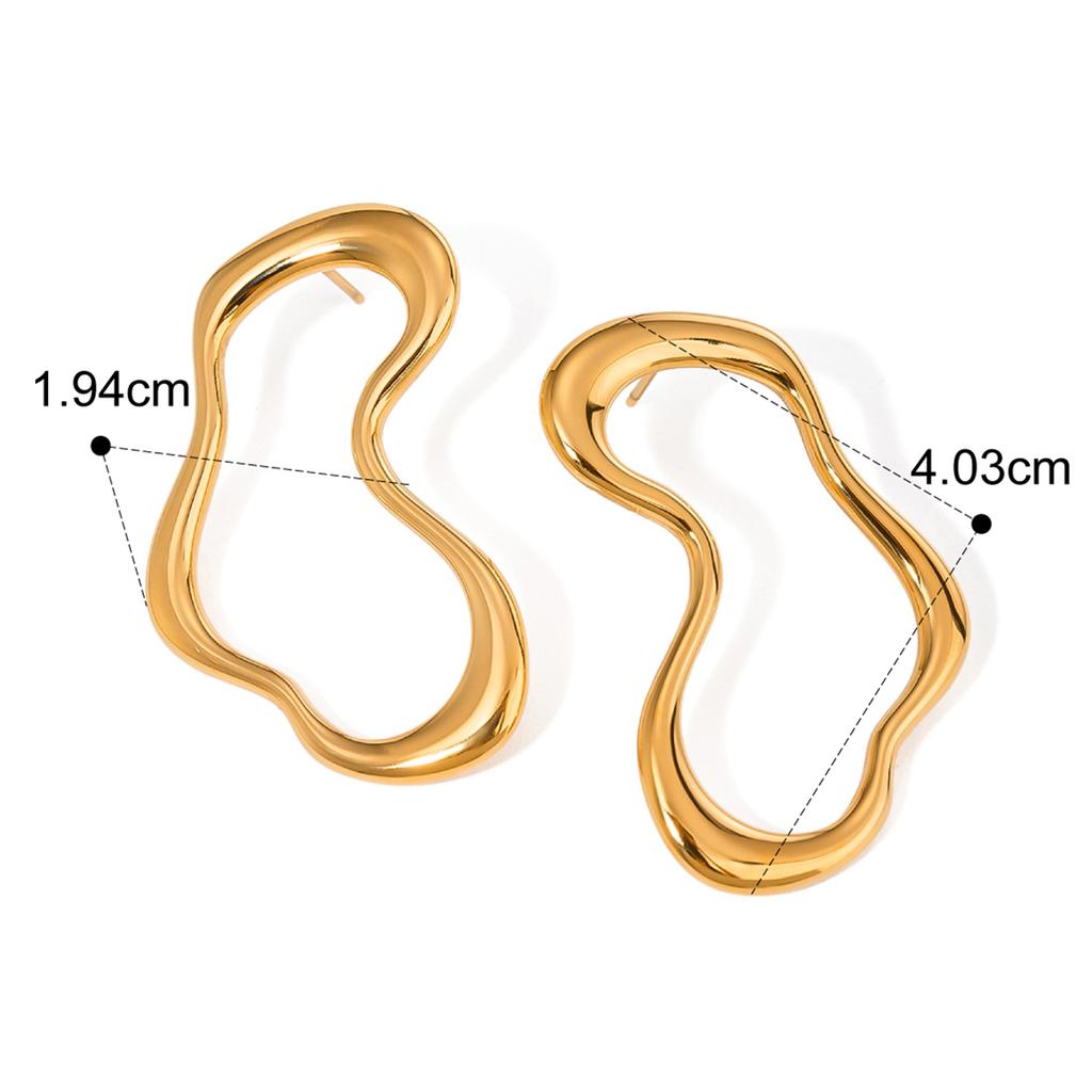 Yori Stylish Creative Special Shaped Hollow Earrings for Women Metal High Quality Fashion Statement Jewelry Party Gift 2024