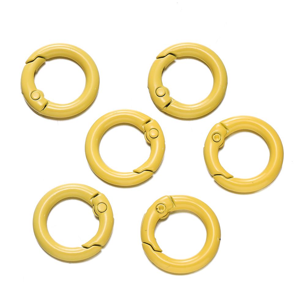 5Pcs Colorful O Ring Spring Clasp Openable Round Carabiner Keychain Clips Hook Dog Chain DIY Jewelry Buckle Connector
