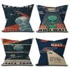 Art Painting Space Retro Alien Travel Landscape Cushion Cover Pillowcase Upholstery Sofa Throw Pillow Home Decor Pillowcas