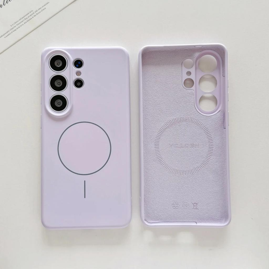 Liquid Silicone for Magsafe Magnetic Wireless Charge Case for Samsung S26 Ultra Plus Solid Color Soft Matte Camera Protect Cover