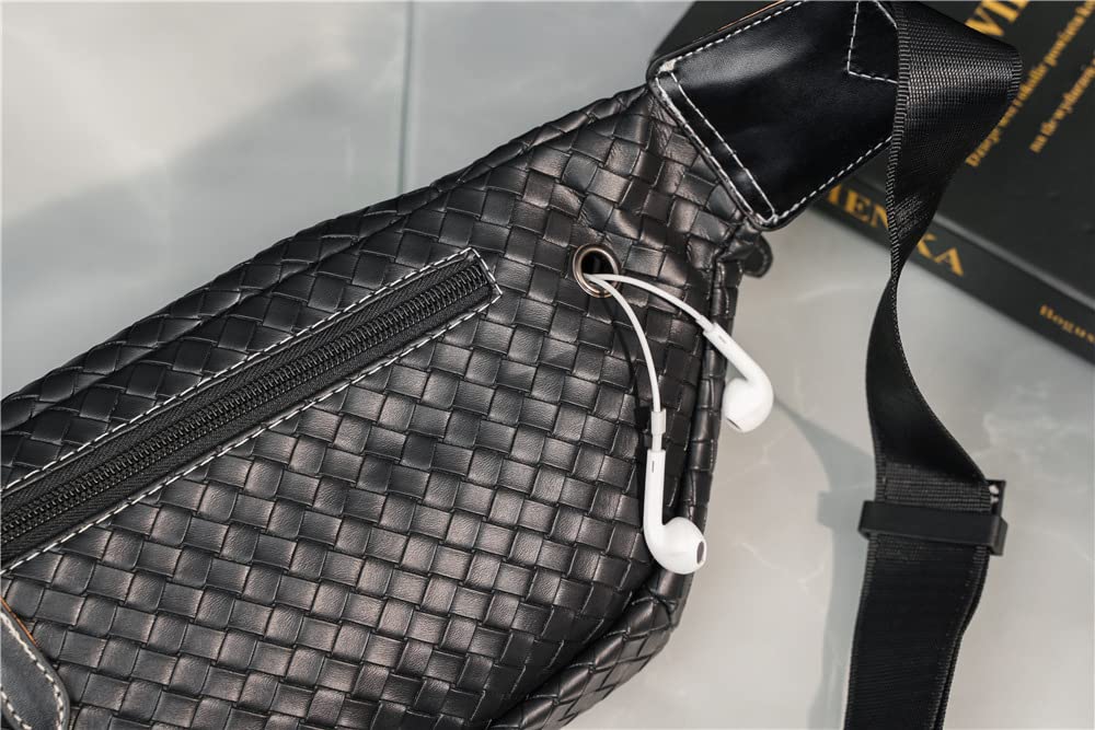 braided waist crossbody shoulder leather body waterproof motorcycle waist motorcycle waist motorcycle waist shoulder American faux leather leather