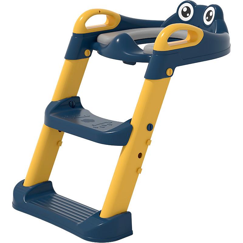 Kids Step Stool Toilet Training Step Ladder Foldable Potty Seat Adjustable Toddler Toilet Step Stool with Anti-Slip Base