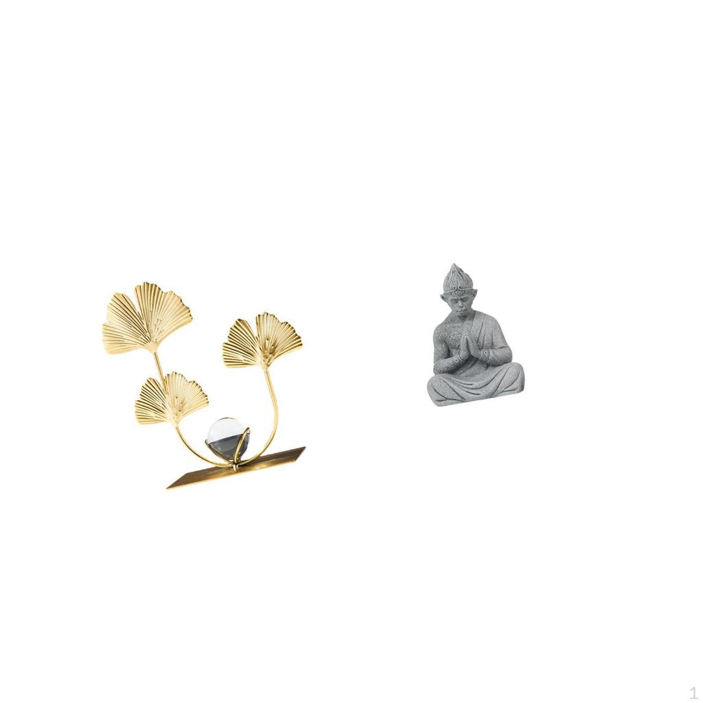 Leaves Statue Bookshelf Sculpture Monkey Buddha Figure Birthday Housewarming Gift Buddhist