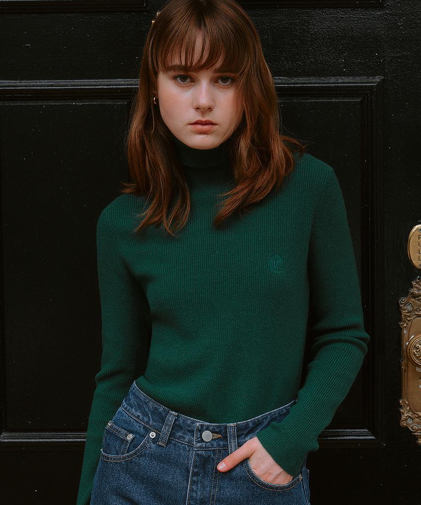 ROLAROLA Turtle Neck Pullover Green