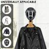 Motorcycle Helmet Rack Wooden Vest Helmet Wall Mount Stand with Hooks 2-In-1 Versatile Motorcycle Helmet Vest Holder for Storage