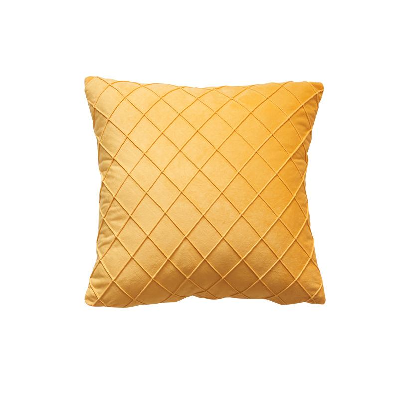 New Dutch Velvet European Style Model House Plaid Embroidered Diamond Pattern Pillowcase Fashionable Ins Style Pillowcase